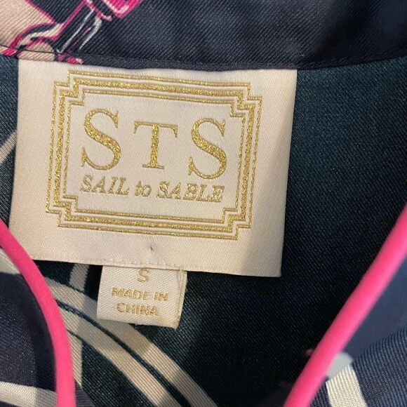 EUC Blouse on Bleeker Loop in Navy by Sail to Sable Sz. S - Picture 4 of 6